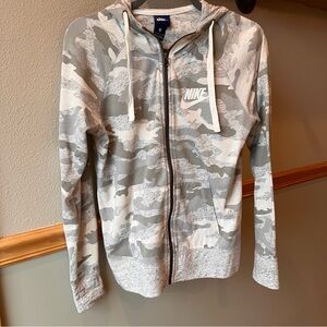 Nike Light Gray Camo Hoodie
